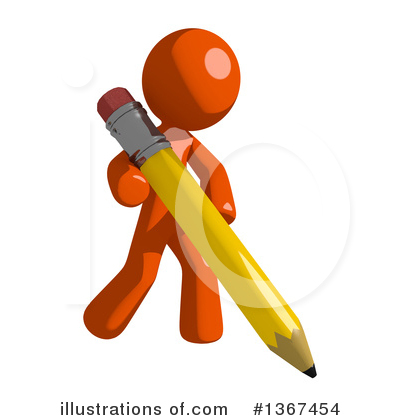 Royalty-Free (RF) Orange Man Clipart Illustration by Leo Blanchette - Stock Sample #1367454