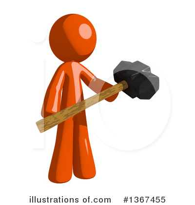 Royalty-Free (RF) Orange Man Clipart Illustration by Leo Blanchette - Stock Sample #1367455