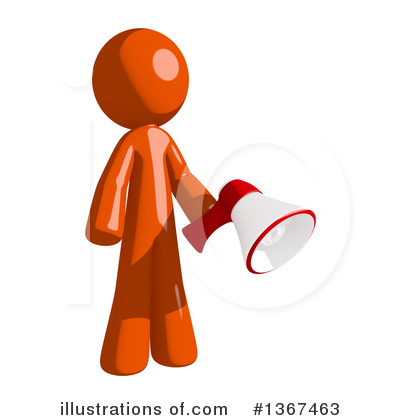 Royalty-Free (RF) Orange Man Clipart Illustration by Leo Blanchette - Stock Sample #1367463