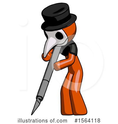 Royalty-Free (RF) Orange Man Clipart Illustration by Leo Blanchette - Stock Sample #1564118