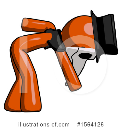 Royalty-Free (RF) Orange Man Clipart Illustration by Leo Blanchette - Stock Sample #1564126