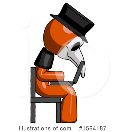 Royalty-Free (RF) Orange Man Clipart Illustration by Leo Blanchette - Stock Sample #1564187