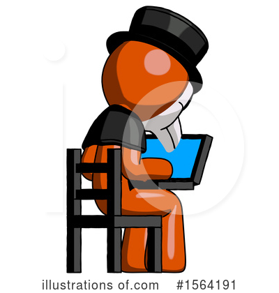 Royalty-Free (RF) Orange Man Clipart Illustration by Leo Blanchette - Stock Sample #1564191