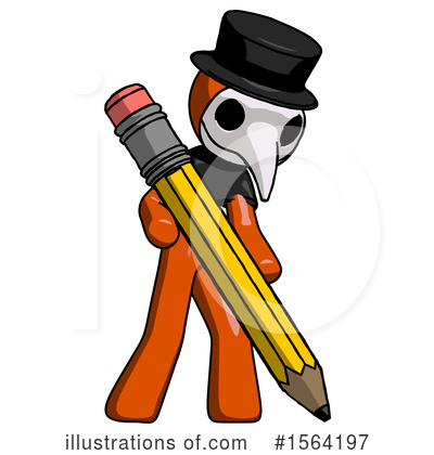 Royalty-Free (RF) Orange Man Clipart Illustration by Leo Blanchette - Stock Sample #1564197