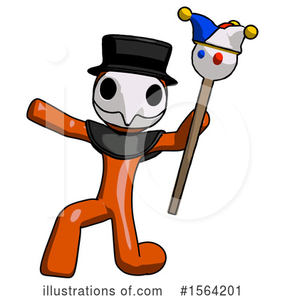 Royalty-Free (RF) Orange Man Clipart Illustration by Leo Blanchette - Stock Sample #1564201