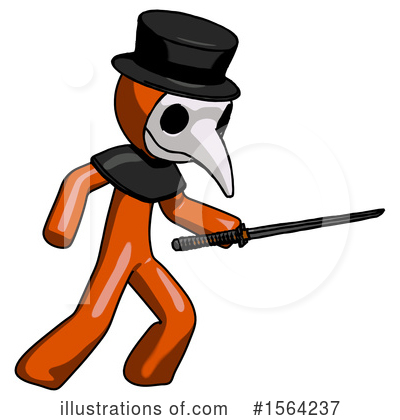 Royalty-Free (RF) Orange Man Clipart Illustration by Leo Blanchette - Stock Sample #1564237