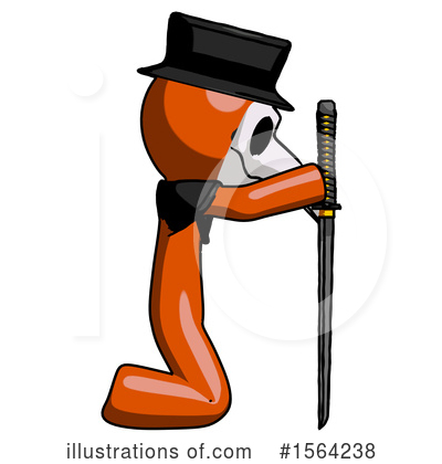 Royalty-Free (RF) Orange Man Clipart Illustration by Leo Blanchette - Stock Sample #1564238