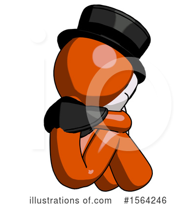 Royalty-Free (RF) Orange Man Clipart Illustration by Leo Blanchette - Stock Sample #1564246