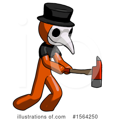 Royalty-Free (RF) Orange Man Clipart Illustration by Leo Blanchette - Stock Sample #1564250