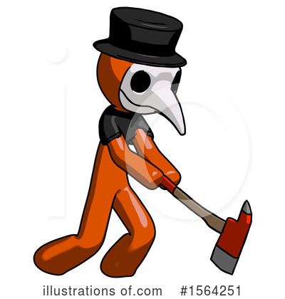 Royalty-Free (RF) Orange Man Clipart Illustration by Leo Blanchette - Stock Sample #1564251