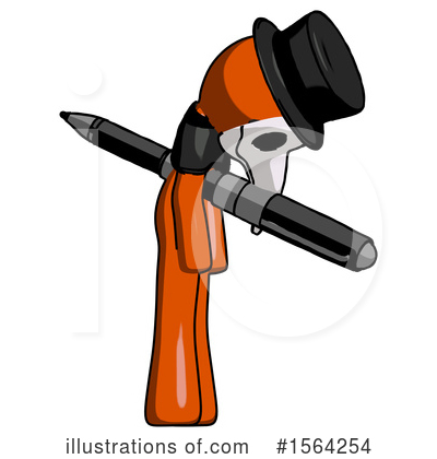 Royalty-Free (RF) Orange Man Clipart Illustration by Leo Blanchette - Stock Sample #1564254