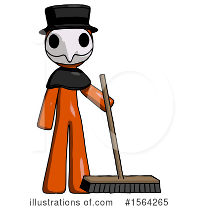 Royalty-Free (RF) Orange Man Clipart Illustration by Leo Blanchette - Stock Sample #1564265