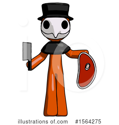 Royalty-Free (RF) Orange Man Clipart Illustration by Leo Blanchette - Stock Sample #1564275
