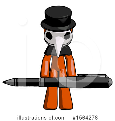 Royalty-Free (RF) Orange Man Clipart Illustration by Leo Blanchette - Stock Sample #1564278