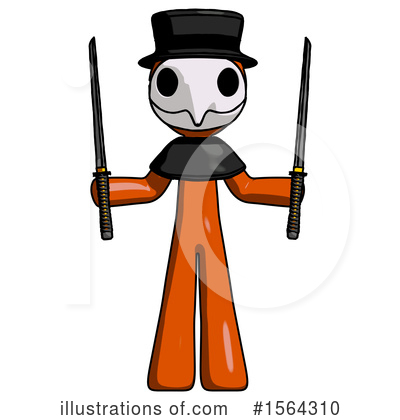 Royalty-Free (RF) Orange Man Clipart Illustration by Leo Blanchette - Stock Sample #1564310