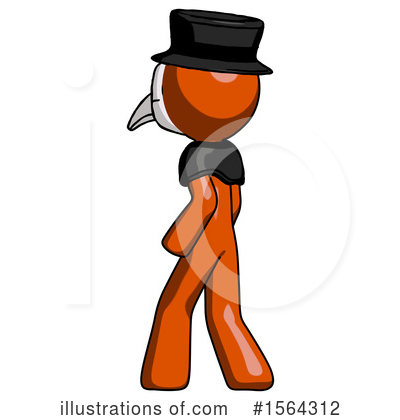 Royalty-Free (RF) Orange Man Clipart Illustration by Leo Blanchette - Stock Sample #1564312