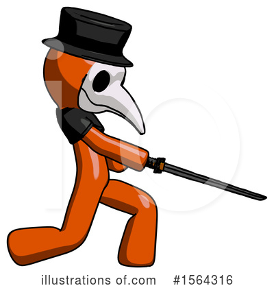 Royalty-Free (RF) Orange Man Clipart Illustration by Leo Blanchette - Stock Sample #1564316