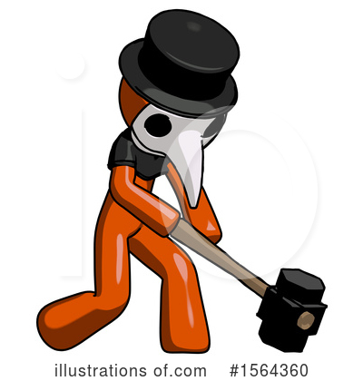 Royalty-Free (RF) Orange Man Clipart Illustration by Leo Blanchette - Stock Sample #1564360