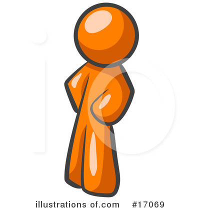 Royalty-Free (RF) Orange Man Clipart Illustration by Leo Blanchette - Stock Sample #17069