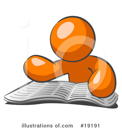 Royalty-Free (RF) Orange Man Clipart Illustration by Leo Blanchette - Stock Sample #19191