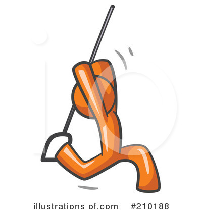 Royalty-Free (RF) Orange Man Clipart Illustration by Leo Blanchette - Stock Sample #210188