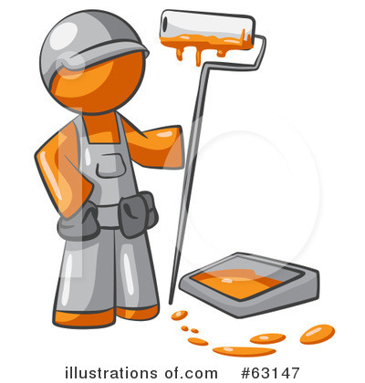 Royalty-Free (RF) Orange Man Clipart Illustration by Leo Blanchette - Stock Sample #63147