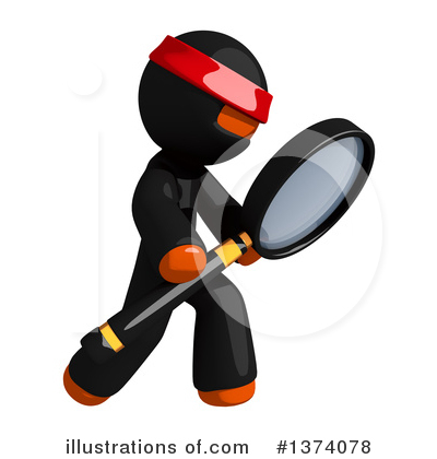 Royalty-Free (RF) Orange Man Ninja Clipart Illustration by Leo Blanchette - Stock Sample #1374078