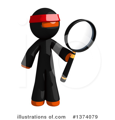 Royalty-Free (RF) Orange Man Ninja Clipart Illustration by Leo Blanchette - Stock Sample #1374079