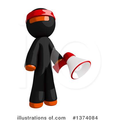 Royalty-Free (RF) Orange Man Ninja Clipart Illustration by Leo Blanchette - Stock Sample #1374084