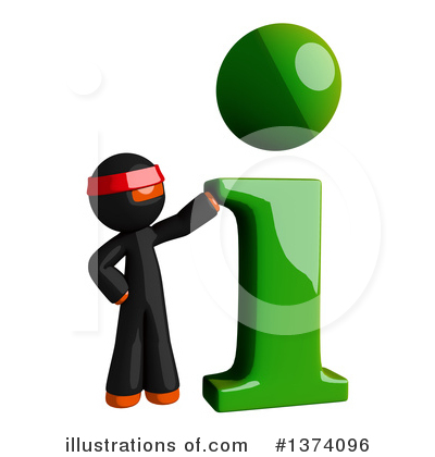 Royalty-Free (RF) Orange Man Ninja Clipart Illustration by Leo Blanchette - Stock Sample #1374096