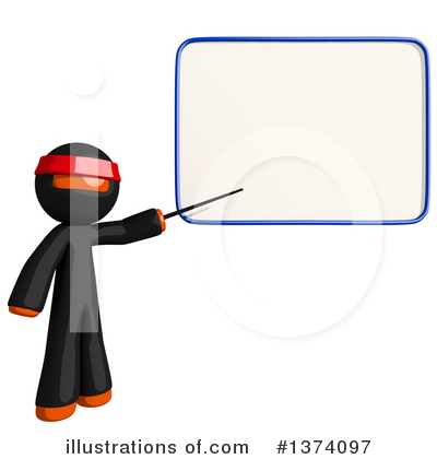 Royalty-Free (RF) Orange Man Ninja Clipart Illustration by Leo Blanchette - Stock Sample #1374097