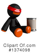 Orange Man Ninja Clipart #1374098 by Leo Blanchette