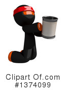 Orange Man Ninja Clipart #1374099 by Leo Blanchette