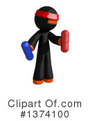 Orange Man Ninja Clipart #1374100 by Leo Blanchette