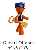 Orange Police Officer Clipart #1367178 by Leo Blanchette