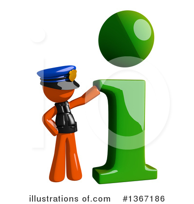 Orange Police Officer Clipart #1367186 by Leo Blanchette