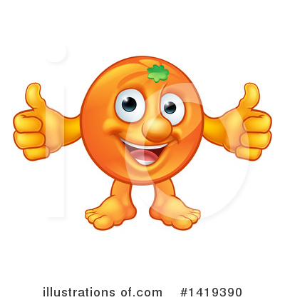 Orange Character Clipart #1419390 by AtStockIllustration