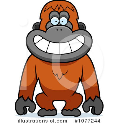 Royalty-Free (RF) Orangutan Clipart Illustration by Cory Thoman - Stock Sample #1077244