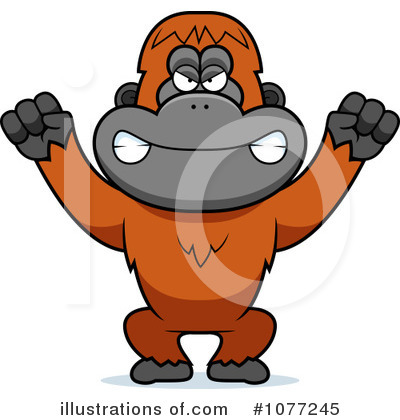 Royalty-Free (RF) Orangutan Clipart Illustration by Cory Thoman - Stock Sample #1077245