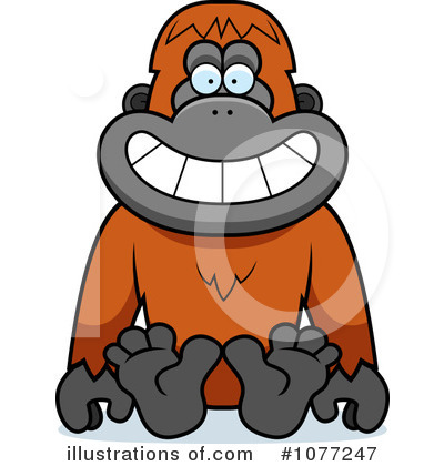 Royalty-Free (RF) Orangutan Clipart Illustration by Cory Thoman - Stock Sample #1077247