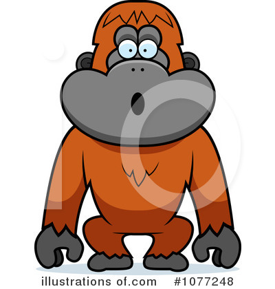 Royalty-Free (RF) Orangutan Clipart Illustration by Cory Thoman - Stock Sample #1077248