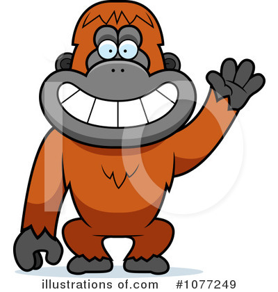 Royalty-Free (RF) Orangutan Clipart Illustration by Cory Thoman - Stock Sample #1077249