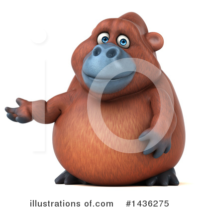 Royalty-Free (RF) Orangutan Clipart Illustration by Julos - Stock Sample #1436275