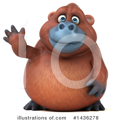 Royalty-Free (RF) Orangutan Clipart Illustration by Julos - Stock Sample #1436278