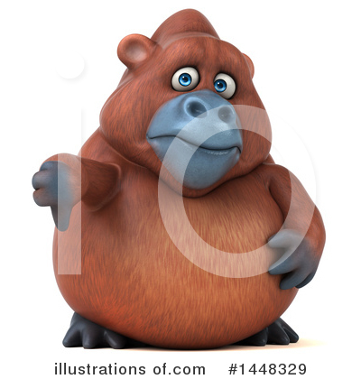 Royalty-Free (RF) Orangutan Clipart Illustration by Julos - Stock Sample #1448329