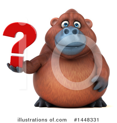 Royalty-Free (RF) Orangutan Clipart Illustration by Julos - Stock Sample #1448331