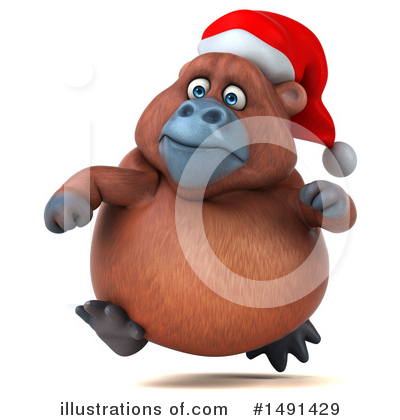 Christmas Orangutan Clipart #1491429 by Julos