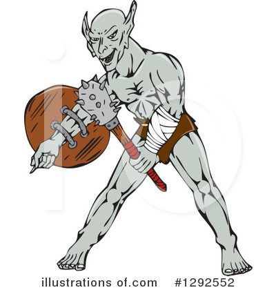 Royalty-Free (RF) Orc Clipart Illustration by patrimonio - Stock Sample #1292552