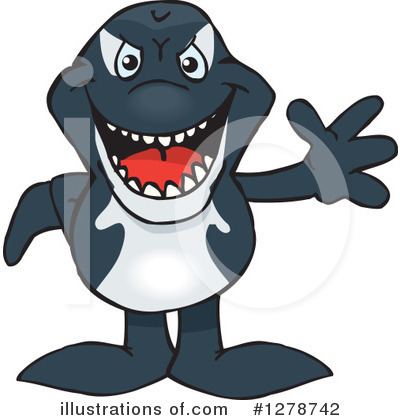 Royalty-Free (RF) Orca Clipart Illustration by Dennis Holmes Designs - Stock Sample #1278742