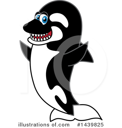 Royalty-Free (RF) Orca Mascot Clipart Illustration by Mascot Junction - Stock Sample #1439825